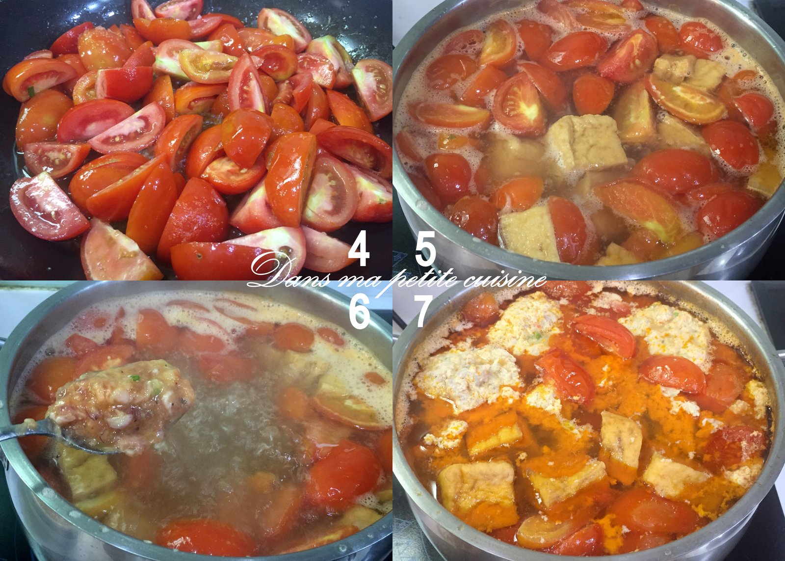 Nồi bún riêu cua với trứng thịt đang sôi hấp dẫn