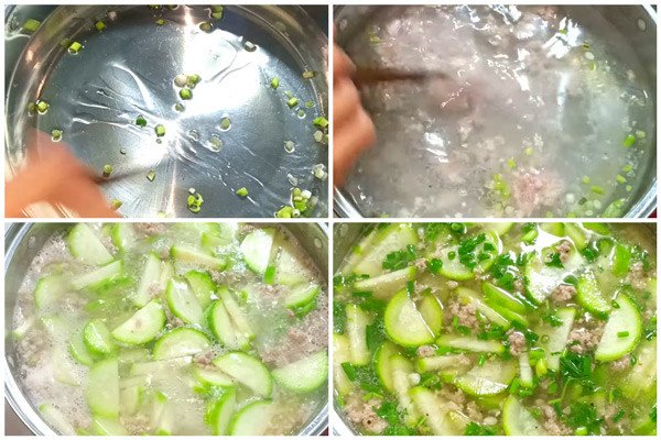 Nồi canh bí đao đang sôi trên bếp, tỏa hương thơm ngào ngạt