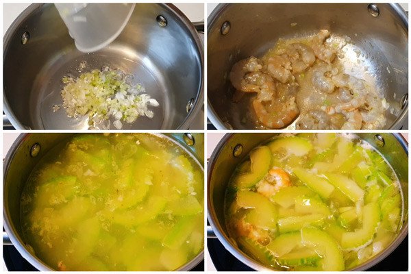 Nồi canh tôm nấu bí đao xanh ngọt thanh, hấp dẫn