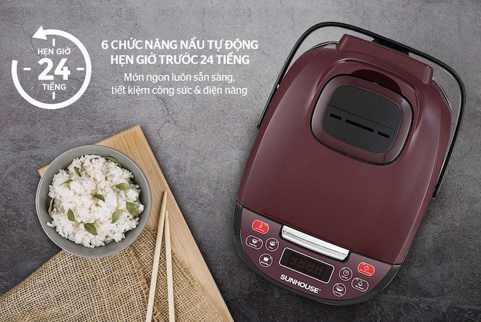 Nồi cơm điện có chức năng hẹn giờ nấu tiện lợi