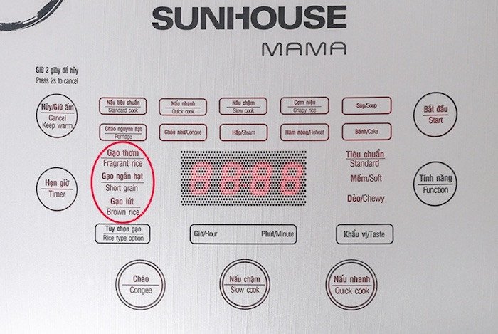 Nồi cơm điện tử với các chế độ nấu đa dạng, hỗ trợ cách nấu gạo nếp cẩm ngon