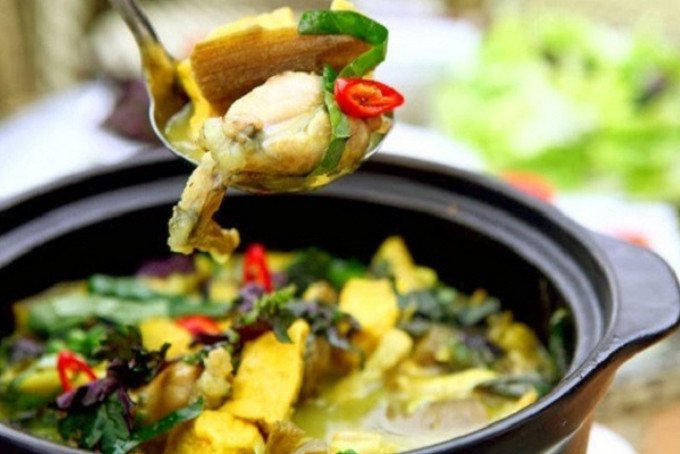 Nồi lẩu ếch chuối đậu miền Bắc thơm ngon chuẩn vị
