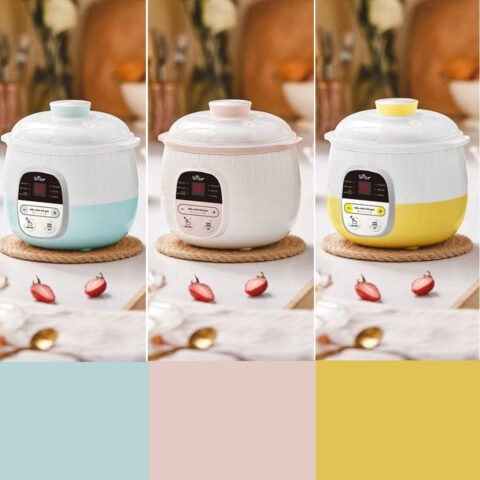 Nồi nấu chậm Bear 0.8L SUBE001 với thiết kế nhỏ gọn, hiện đại và đa dạng màu sắc