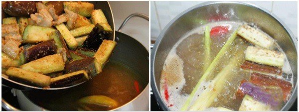 Nồi nước dùng bún mắm đang được hầm, toả hương thơm quyến rũ