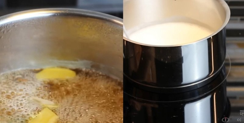 Nước cốt dừa béo ngậy và nước đường gừng cho bánh đúc giòn