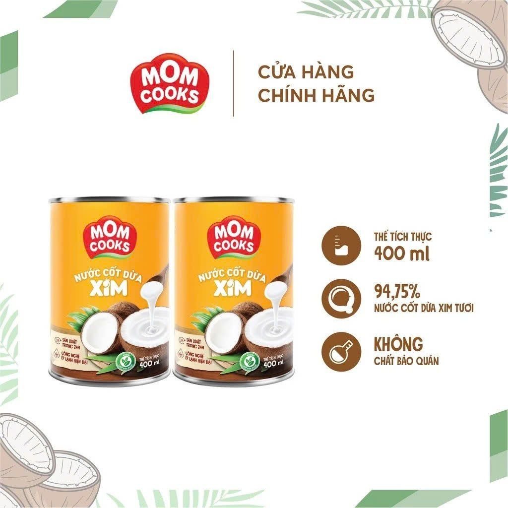 Nước Cốt Dừa XIM - Mom Cooks, nguyên liệu chất lượng cho món chè đậu xanh nước cốt dừa