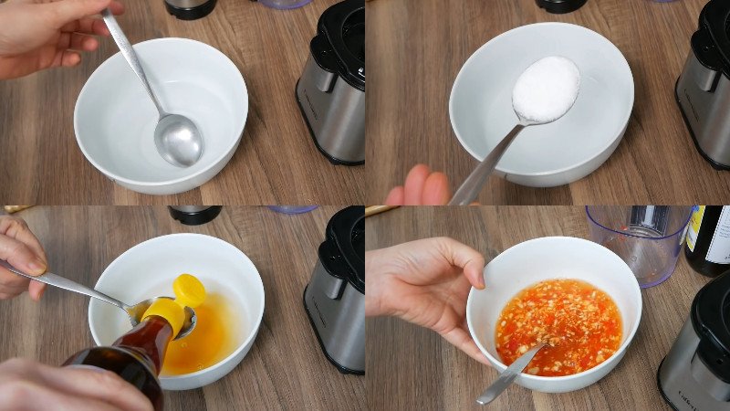 Nước mắm chua ngọt sánh mịn, cay the cho bún trộn