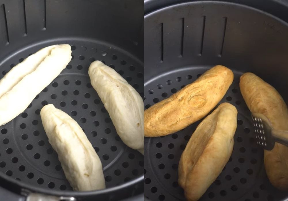 Nướng bánh mì bằng nồi chiên không dầu