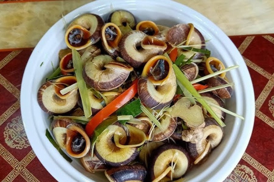 Ốc đá núi hấp gừng sả thơm lừng, thịt ốc dai ngọt, món ăn dân dã mà hấp dẫn