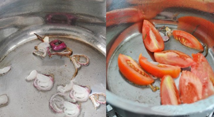 Phi thơm hành tím trước khi xào hàu cho món cách nấu hàu canh chua