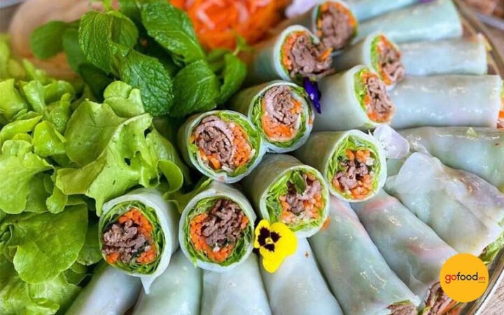 Phở cuốn thịt bò kiểu đơn giản