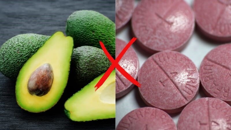 Quả bơ sáp đặt cạnh vỉ thuốc, tượng trưng cho những lưu ý khi kết hợp bơ với thuốc kháng đông