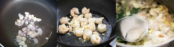 Quy trình nấu canh rau mồng tơi với tôm tươi, mang lại hương vị đậm đà, bổ dưỡng