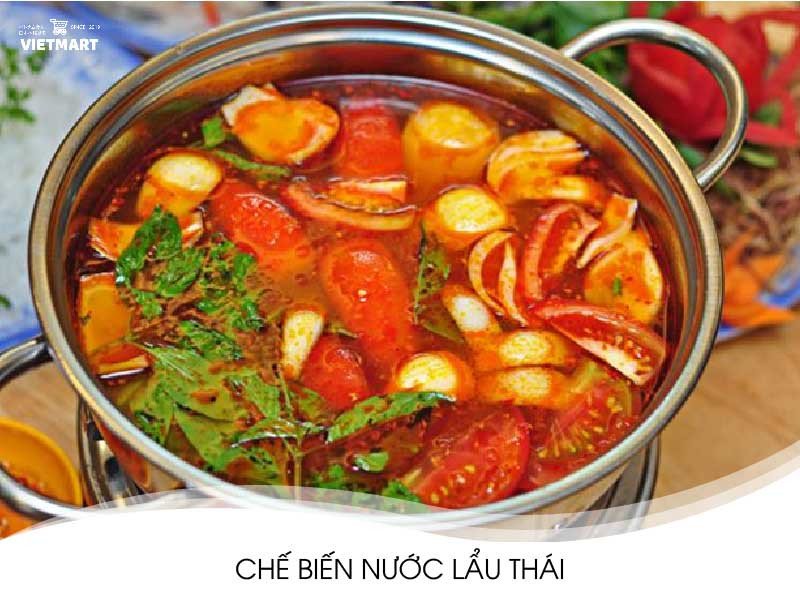 Quy trình nấu nước lẩu Thái bằng gói gia vị Aji Quick