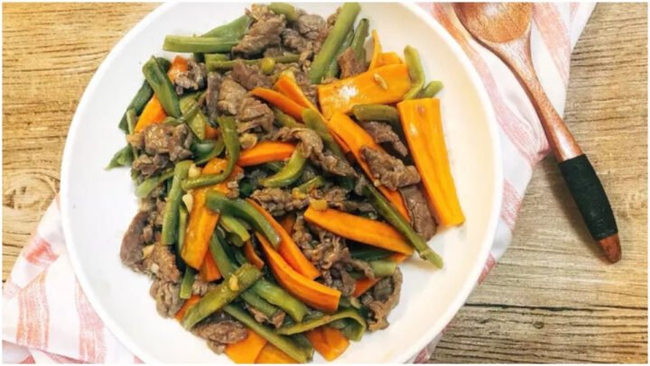 Rau tiến vua xào thịt bò và tôm hấp dẫn