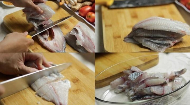 Sơ chế cá rô phi để nấu bún cá rô phi chiên giòn