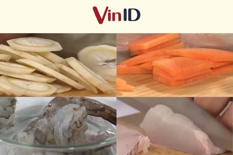 Sơ chế các loại hải sản và ngưu bàng sạch sẽ