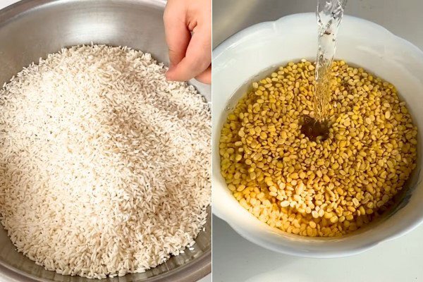 Sơ chế các nguyên liệu để nấu xôi cẩm tím nước cốt dừa