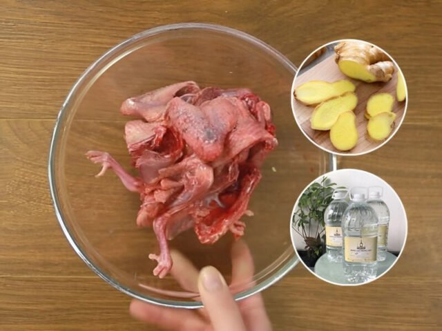 Sơ chế chim bồ câu và các nguyên liệu nấu cháo dinh dưỡng