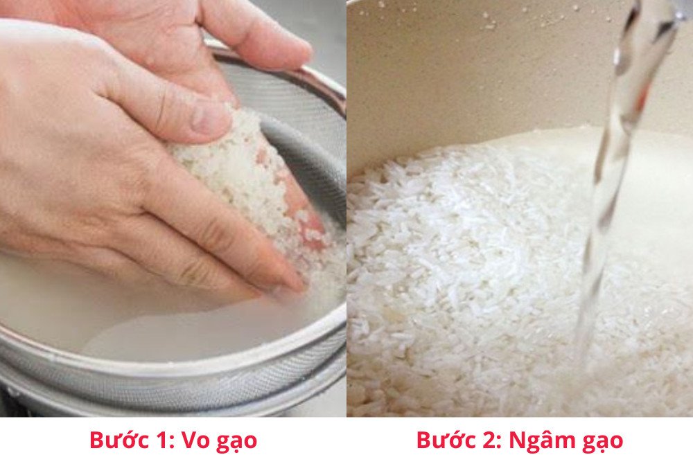 Sơ chế gạo nếp ngâm nước muối để xôi thơm ngon đậm đà