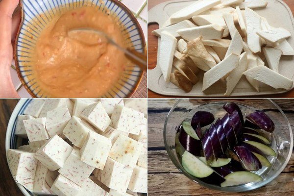 Sơ chế nguyên liệu để nấu lẩu chao chay