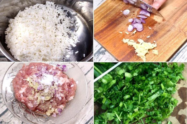 Sơ chế nguyên liệu nấu cháo