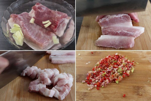 Sơ chế thịt ba chỉ cho thật sạch