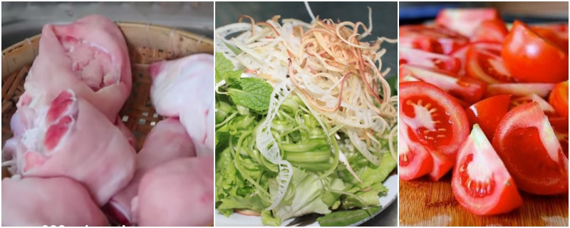 Sơ chế xương heo sạch sẽ, loại bỏ tạp chất trước khi hầm