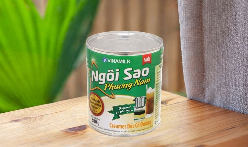 Sữa đặc Ngôi Sao dạng hộp thiếc và thông tin calo