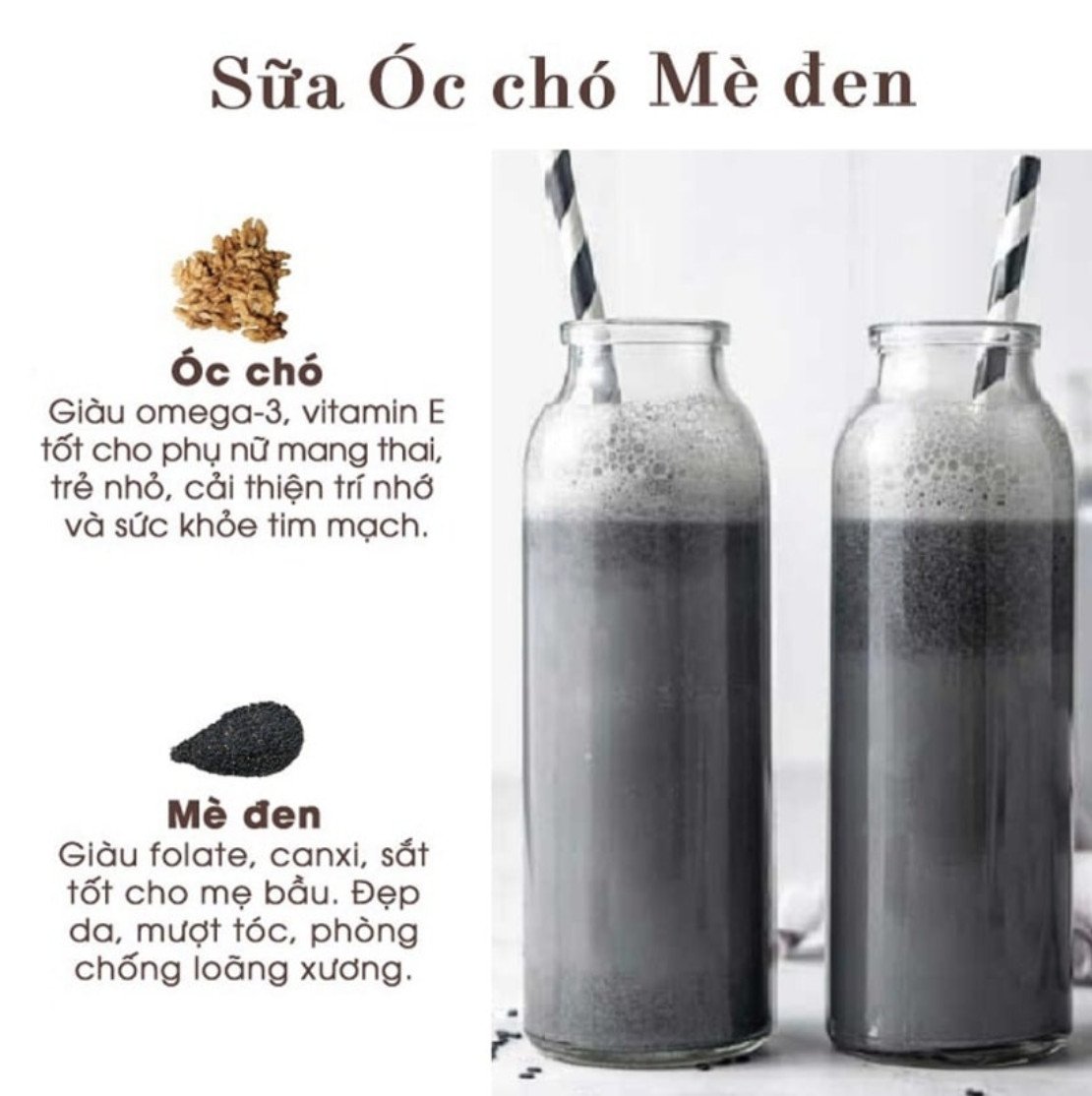 Sữa mè đen đầy đủ dinh dưỡng cho chị em