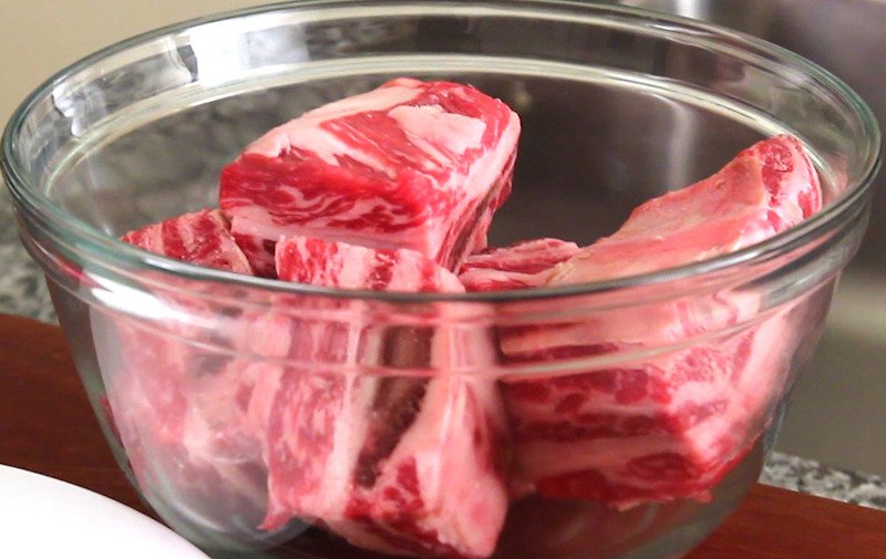 Sườn bò sơ chế