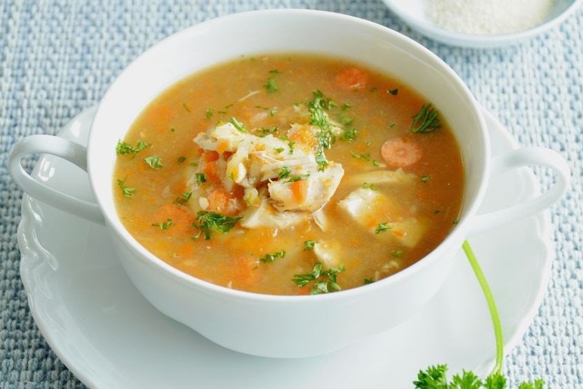Súp cá hồi rau củ tươi ngon, bổ dưỡng, ít calo, phù hợp cho người ăn kiêng