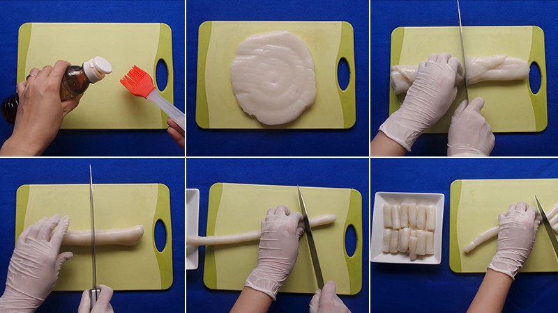 Tạo hình tokbokki phô mai