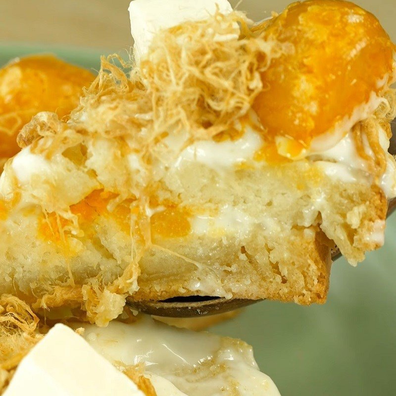 Thành phẩm bánh bông lan trứng muối xốp mềm từ bột Meizan