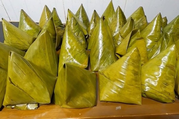 Thành phẩm bánh giò bằng bột gạo thơm ngon, hấp dẫn