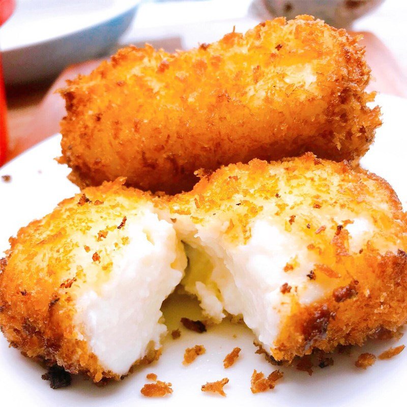 Thành phẩm bánh sữa tươi chiên giòn thơm ngon