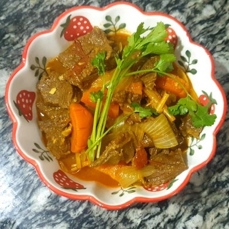 Thành phẩm bò kho nước dừa