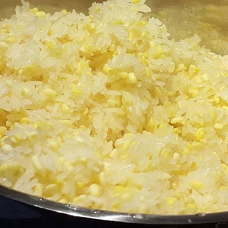 Thành phẩm cách nấu xôi kê bằng nồi cơm điện