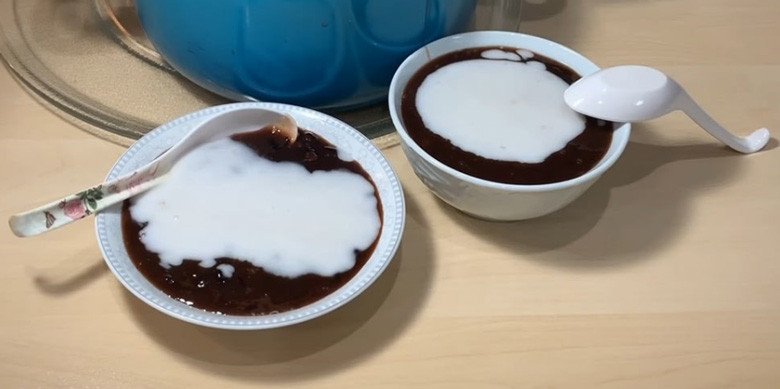 Thành phẩm chè sắn dây đậu đen