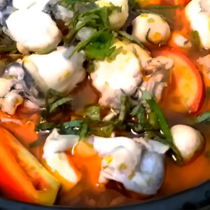 Thành phẩm lẩu ếch thái sa tế