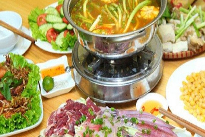 Thành phẩm lẩu hải sản nóng hổi thơm ngon