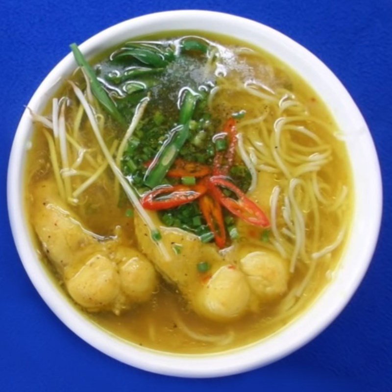 Thành phẩm món bún cá lóc truyền thống