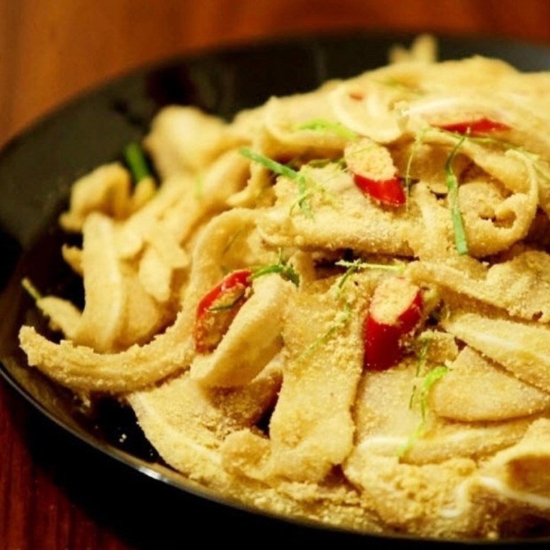 Thành phẩm món nem thính bì heo thịt nạc