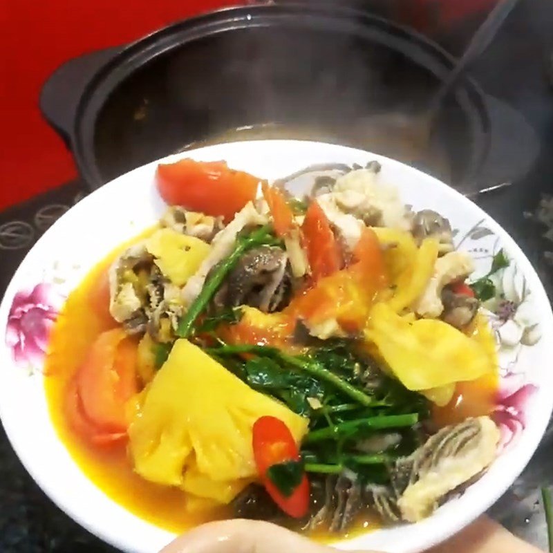 Thành phẩm món sách bò xào dứa ngon chuẩn vị