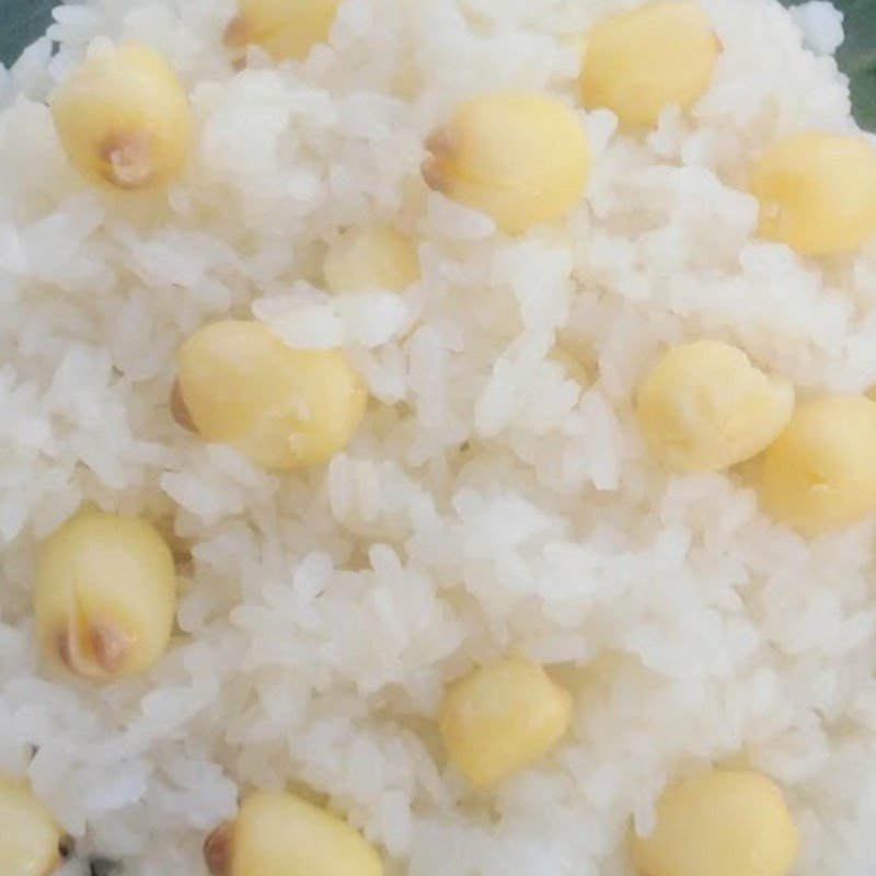 Thành phẩm xôi hạt sen khô thơm ngon