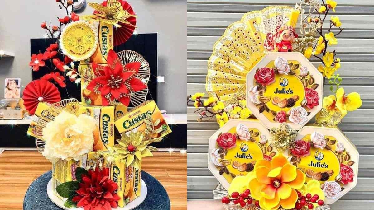 Tháp bánh kẹo hình trái tim độc đáo