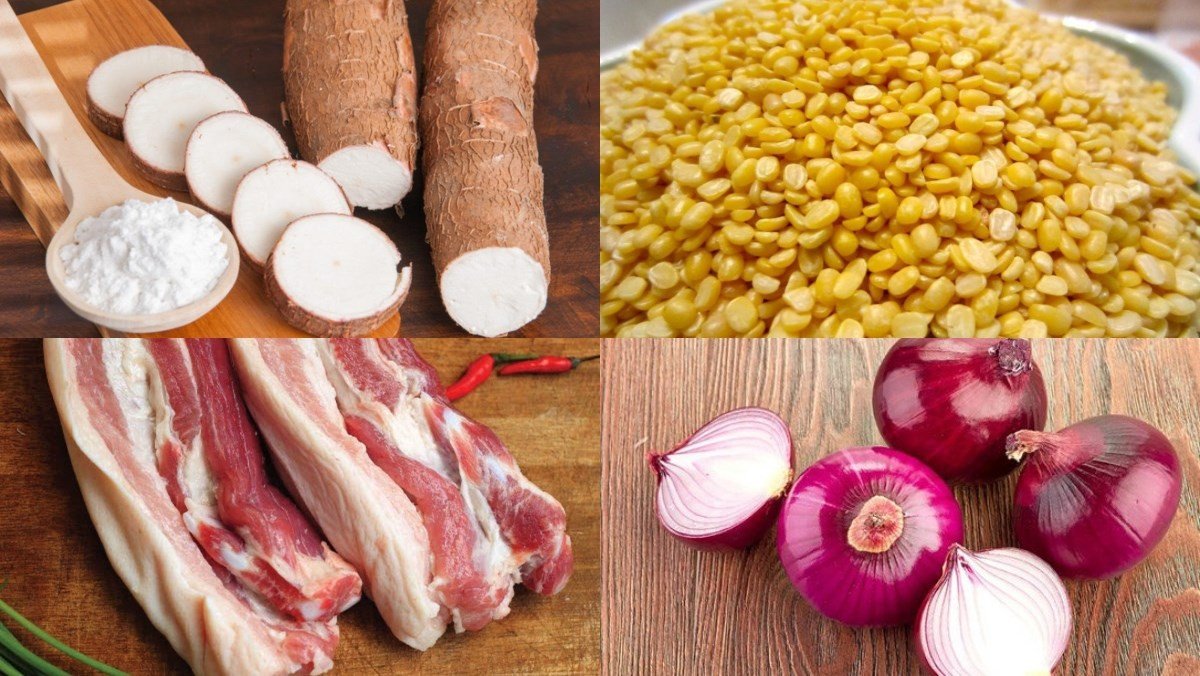 Thịt ba chỉ chuẩn bị làm bánh sắn Phú Thọ