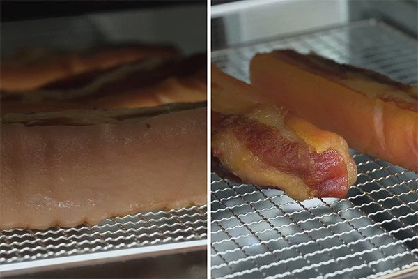 Thịt ba chỉ ngâm nước mắm sau khi sấy khô đạt chuẩn