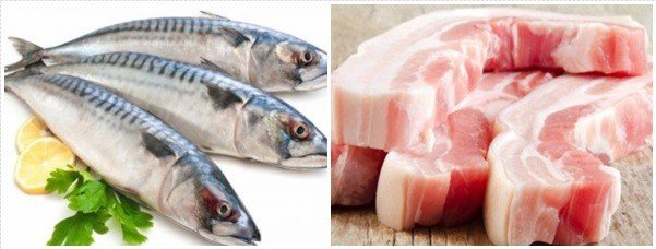 Thịt ba chỉ thái miếng vuông vắn, sẵn sàng kho cùng cá nục, tạo món cá nục ngon.