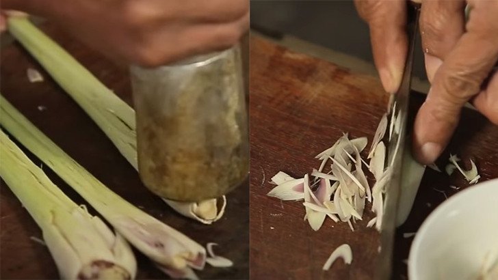 Thịt bê tươi ngon đang được ngâm rượu trắng để khử mùi hôi